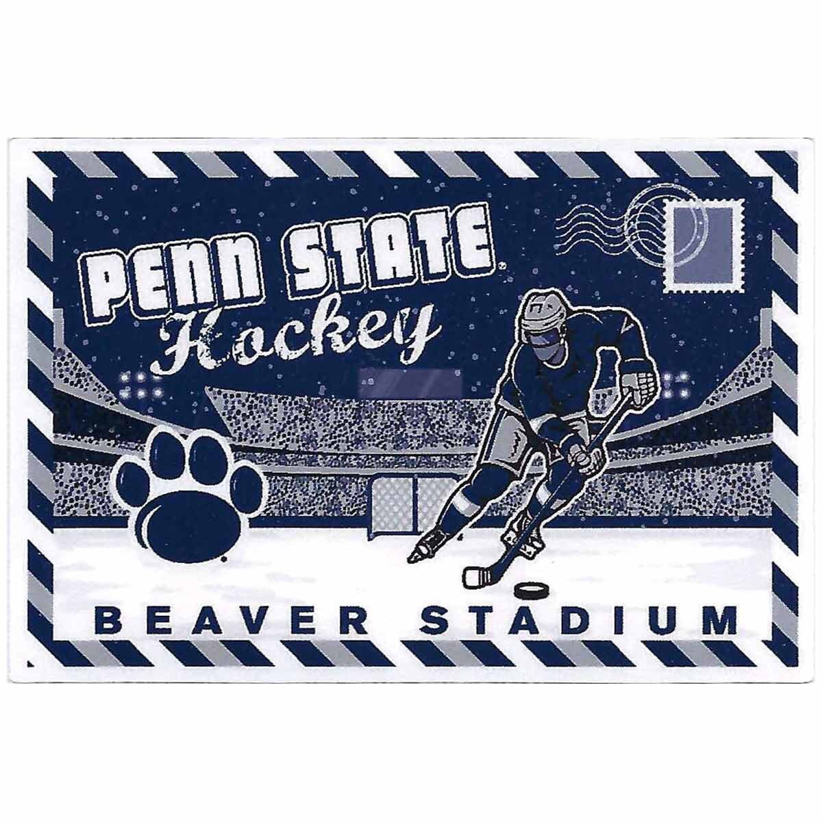 vinyl decal postcard Penn State Hockey Beaver Stadium